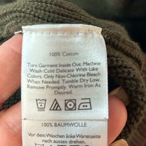 Eddie Bauer Men's XLT 100% Cotton Pullover Crew Neck Top Olive Green - Picture 9 of 14